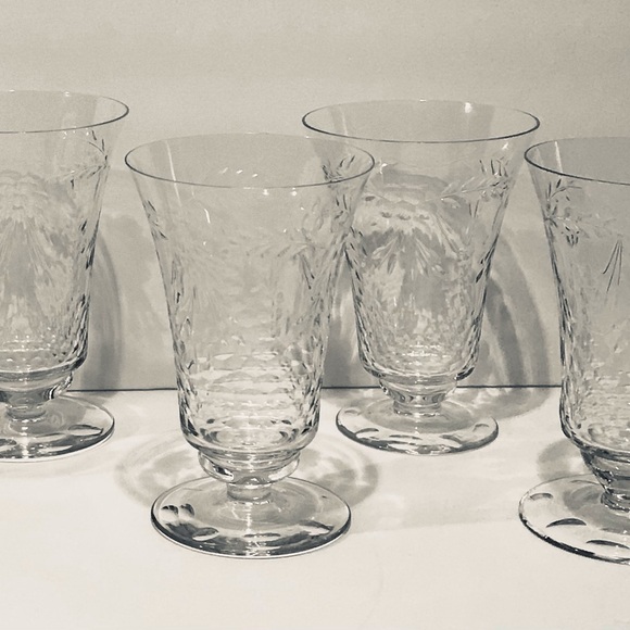 Vintage Rare FOSTORIA York Set of 4 Water Goblets 5” Circa 1930